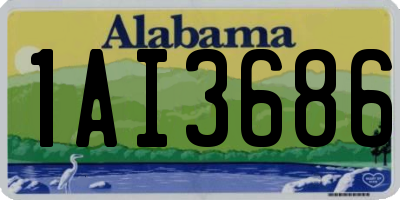 AL license plate 1AI3686