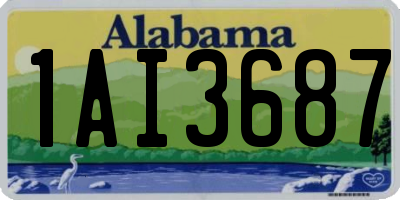 AL license plate 1AI3687