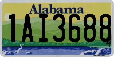 AL license plate 1AI3688