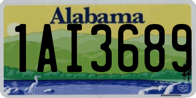 AL license plate 1AI3689
