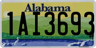 AL license plate 1AI3693