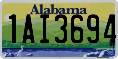 AL license plate 1AI3694