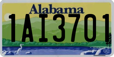 AL license plate 1AI3701