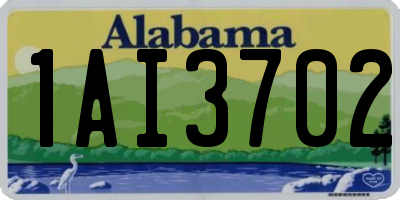 AL license plate 1AI3702