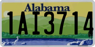 AL license plate 1AI3714
