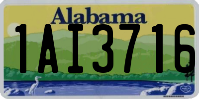 AL license plate 1AI3716