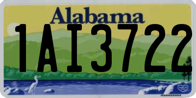 AL license plate 1AI3722