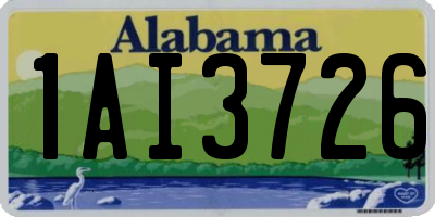 AL license plate 1AI3726