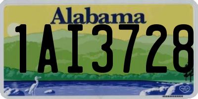AL license plate 1AI3728