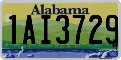 AL license plate 1AI3729
