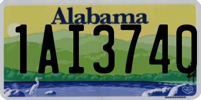 AL license plate 1AI3740