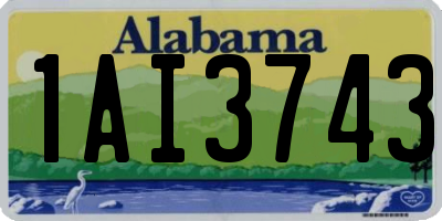 AL license plate 1AI3743