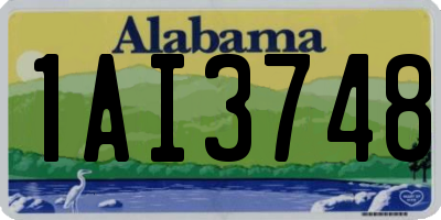 AL license plate 1AI3748