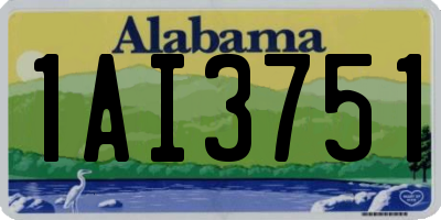 AL license plate 1AI3751