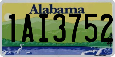 AL license plate 1AI3752
