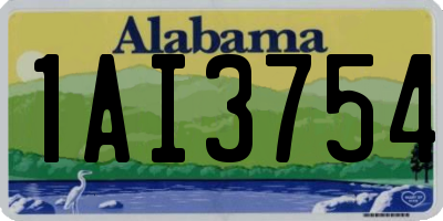 AL license plate 1AI3754