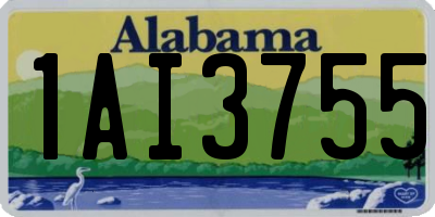 AL license plate 1AI3755
