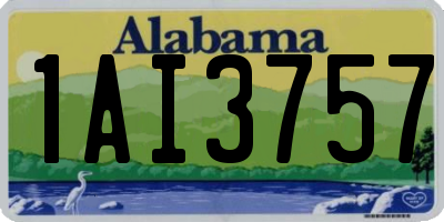 AL license plate 1AI3757