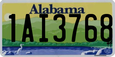 AL license plate 1AI3768