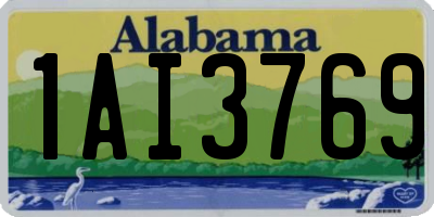 AL license plate 1AI3769