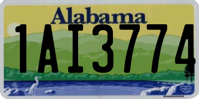 AL license plate 1AI3774