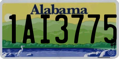 AL license plate 1AI3775