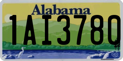 AL license plate 1AI3780