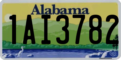AL license plate 1AI3782