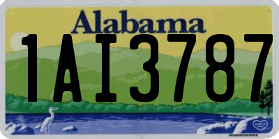 AL license plate 1AI3787
