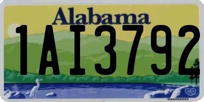 AL license plate 1AI3792