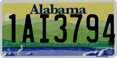 AL license plate 1AI3794