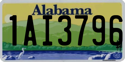 AL license plate 1AI3796