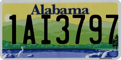 AL license plate 1AI3797