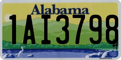 AL license plate 1AI3798