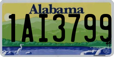AL license plate 1AI3799