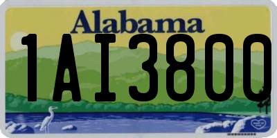 AL license plate 1AI3800
