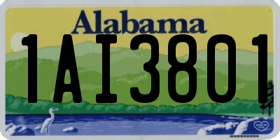 AL license plate 1AI3801