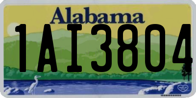 AL license plate 1AI3804