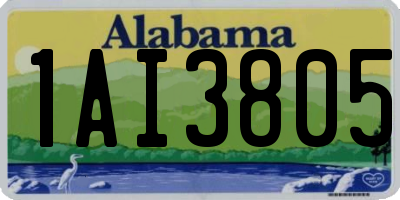 AL license plate 1AI3805