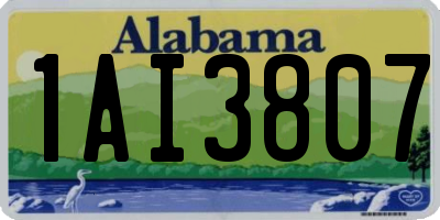 AL license plate 1AI3807
