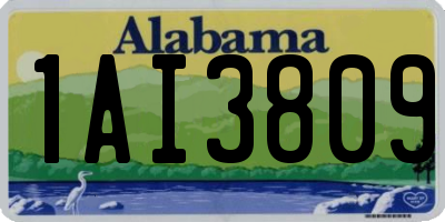 AL license plate 1AI3809