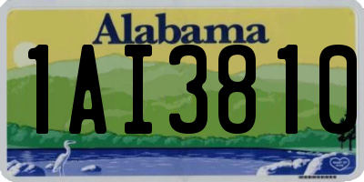 AL license plate 1AI3810