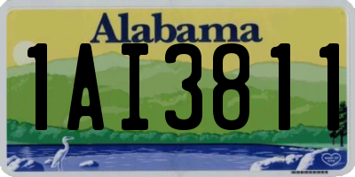 AL license plate 1AI3811