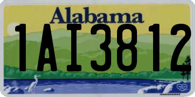 AL license plate 1AI3812