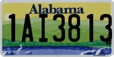 AL license plate 1AI3813