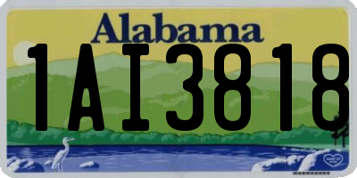 AL license plate 1AI3818