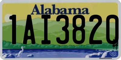 AL license plate 1AI3820
