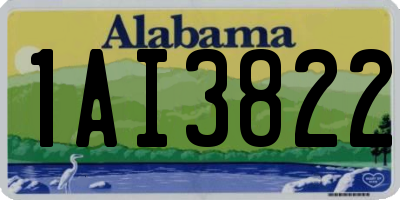 AL license plate 1AI3822
