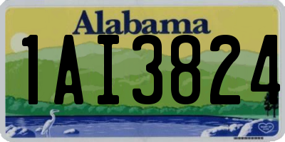 AL license plate 1AI3824
