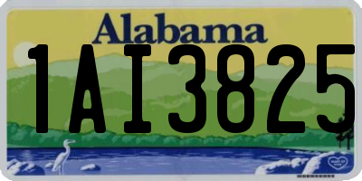 AL license plate 1AI3825